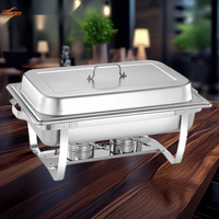 Équipement hôtelier, ensemble de plats chauds pour buffet, plats chauds de haute qualité pour buffet, plats chauds à bord roulé avec or et argent