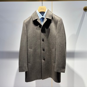 Chaqueta de Invierno de Cachemira Pura para Hombre, <span class=keywords><strong>Abrigo</strong></span> de Una Sola Pieza con Textura de Avena Premium, <span class=keywords><strong>Abrigo</strong></span> <span class=keywords><strong>Chesterfield</strong></span> Clásico Entallado - Product Image 5