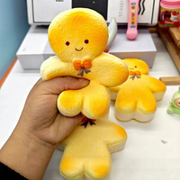 Squishy Kawaii en forme de Toast, Pain et Biscuit, Super Doux, à Rebond Lent, en PU, Anti-stress, Jouet à Presser