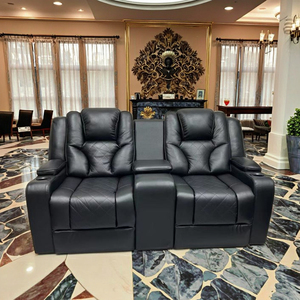 Nuevo Diseño de Sofá de Cuero Sintético, Sofá Reclinable Eléctrico Ergonómico Moderno, Conjunto de Sofás Seccionales para Sala de Estar, <span class=keywords><strong>Hotel</strong></span> o Cine en Casa - Product Image 5