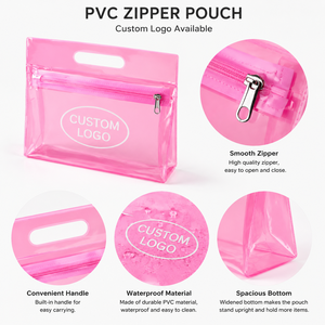 Custom Printing Logo Waterproof PVC Packing <b>Make</b> <b>Up</b> <b>Bag</b> Portable Pouch PVC Cosmetic <b>Bag</b> With Zipper - Product Image 6