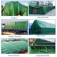Bâches imperméables de tissu stratifié par PVC 600gsm bâche résistante à l'eau tricotée par chaîne pour la couverture de pluie de yard de cargaison de camion