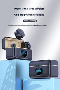 Không dây omni-directional Ribbon Lavalier <span class=keywords><strong>Microphone</strong></span> C sạc trường hợp tiếng ồn hủy bỏ di động Live Streaming ghi âm - Product Image 5