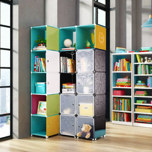 Lovely 8 Cubes Large Capacity <strong>Tall</strong> Plastic Kids <strong>Bookshelves</strong> - Product Image 4