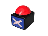 Grand bouton de sonnerie LED à piles pour quiz, réponse rapide, jeu de société, jeu de cartes, compétition de questions-réponses, divertissement de fête