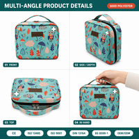 Trousse de premiers secours familiale mignonne en tissu Oxford pour enfants, trousse médicale d'urgence à domicile, logo personnalisé, CE ISO 13485, désinfection à l'ozone