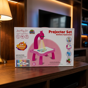 Table de projection interactive pour enfants avec batterie rechargeable, tableau de traçage effaçable, jouet artistique pour 3-6 ans, 24 motifs, 12 - Product Image 2