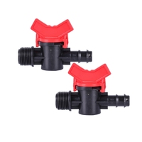 Vanne en plastique miniature DN16*1/2" à prix abordable avec filetage mâle-femelle pour système d'irrigation goutte à goutte agricole