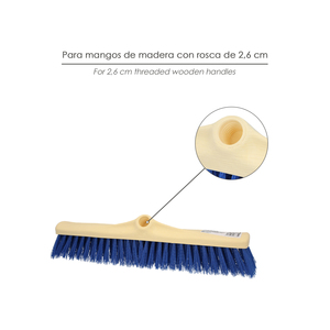 Spazzola Industriale per Spazzamento con Fibre in PVC Semi-Rigide. Supporto in polipropilene, 50 cm. Maniglia non inclusa - Product Image 4