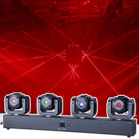 Marslite 48w Moving Head Laser DJ, éclairage professionnel pour discothèque, 4 têtes laser mobiles, barre laser couleur pour DJ disco