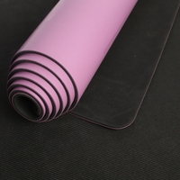Tapis de yoga en PU avec logo personnalisé, antidérapant, imperméable, écologique, pour l'entraînement en studio et la pratique quotidienne