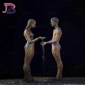 Decoración al aire libre Arte Fuente <span class=keywords><strong>de</strong></span> metal Estatuas <span class=keywords><strong>de</strong></span> hombre y mujer desnuda con fuente <span class=keywords><strong>de</strong></span> agua - Product Image 1