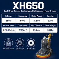 XUANHUA - Máquina Pulidora de Pisos de Concreto a Control Remoto, 18.5kW 22kW VFD, 650mm, Disco Único, Pulidora Industrial de Pisos Personalizada