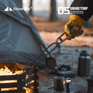 Shinetrip 05 Picnic Barbacoa Aislado Carbon Fire Clip Portable Carbon Steel Fire Tongs - Product Image 3