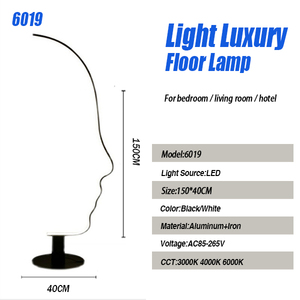 Hiện Đại Bắc Âu Đơn Giản LED Đèn Sàn Mới Sáng Tạo Ánh Sáng Ấm Áp Nhôm Cơ Thể Kim Loại Bóng Râm Cá Tính Mặt Trăng Tầng Cho Phòng Khách - Product Image 2