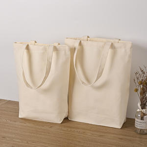 Bolsa Tote de Lona de Algodón Orgánico Ecológica, Económica y Reutilizable para Compras, en Blanco Liso con Logo Personalizado y de Moda - Product Image 2