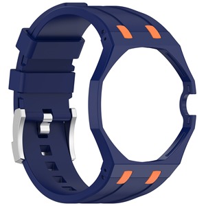 Bracelet de montre de luxe compatible pour Pop Watch, en silicone, étanche, anti-rayures, à libération rapide, multicolore - Product Image 5