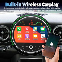 Android 15 CarPlay sans fil Android Auto BMW Mini Cooper R55-R61 2007-2013 Tableau de bord GPS Écran QLED 9 pouces Résolution 1024x600