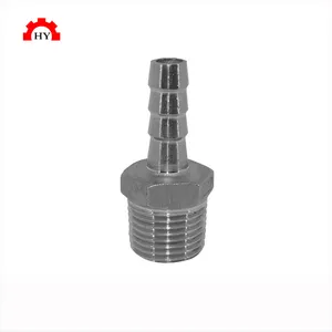 Paslanmaz çelik boru tesisat 6mm 8mm 10mm 12mm 19mm hortum diken kuyruk 1/4 "BSP erkek dişli bağlantı parçası