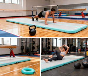 Tapis de gymnastique <span class=keywords><strong>gonflable</strong></span> portable en PVC de haute qualité, imperméable, 20 pieds, pour la salle de sport à domicile et l'entraînement en compétition - Product Image 6