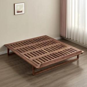 Cadre de <span class=keywords><strong>lit</strong></span> double en bois de hêtre massif, design moderne, respirant, <span class=keywords><strong>grande</strong></span> taille - Product Image 1