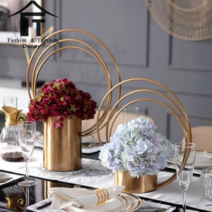 Indian wedding decoration wedding items Gold <span class=keywords><strong>table</strong></span> center pieces rustic decoration for wedding accessories flower - Product Image 2
