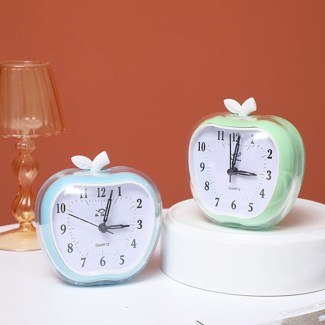 Custom logo Classic Analog Quartz Alarm Clock Cheap Table Clock with Battery for Bedroom Morning Sleep Trainer Digital Display