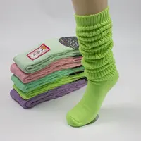 F-6247 nuovo stile della corea bolla maglia calzini allentati colore colorful adolescente di modo delle ragazze di lavoro a maglia accessori calzino custom calza