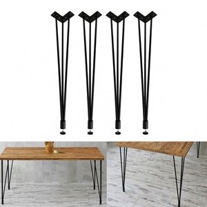 Pieds de table en acier de 12 mm, 3 tiges, base de table moderne, durable, pour chambre à coucher, utilisation en extérieur - Product Image 5