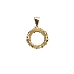 Pendentifs en argent plaqué 925, 10 mm, fond plat, pour la fabrication de colliers DIY, marque WENCHI, modèle 40021 - Product Image 4