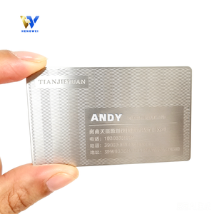 บัตรสมาร์ทการ์ด NFC สแตนเลสสตีลสลักด้วยเลเซอร์ระดับพรีเมียม บัตรธุรกิจดิจิทัลแบบไร้สัมผัสสำหรับผู้บริหาร - Product Image 1
