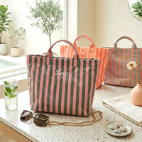 Bolsas de Playa Personalizadas Plegables para Mujer, con Logotipo Impreso Personalizado, Bordadas y a Rayas, Bolsa de Piscina de PVC Impermeable de Lujo