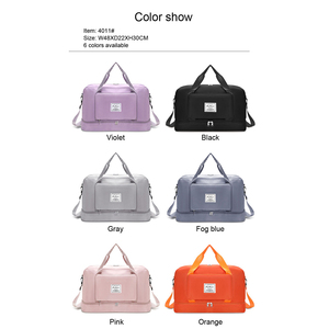 Bolsa de deporte multifuncional plegable de doble fondo para viajes, fitness, ligera, para almacenamiento, sencilla, para mujeres y hombres - Product Image 3