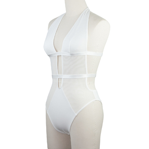 Hanging Neck <strong>Swimsuit</strong> Back Strap Swimwear Custom One-piece Beachwear - Product Image 4