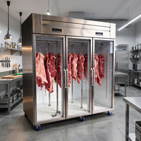 Réfrigérateur vertical de maturation de viande 3 portes, technologie moderne, avec surveillance intelligente et unité de contrôle numérique