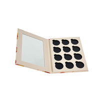 Boîte d'emballage personnalisée pour palette de fards à paupières cosmétiques, matériaux recyclés, dorure à chaud, conception auto-érectible, fermeture magnétique