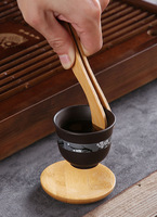 Pince de cuisine écologique en bambou pour thé, aliments, barbecue, salade, bacon, steak, pain, gâteau – Ustensile de cuisine pour restaurant et maison