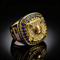 Op maat gemaakte logo nieuwe creatieve beste kwaliteit goedkope luxe cadeau kampioenschapsring gegoten