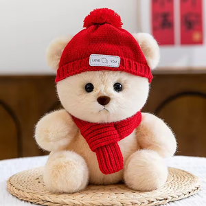 Oso de Peluche con Logotipo Personalizado al por Mayor con Suéter de Diferentes Colores <span class=keywords><strong>Linda</strong></span> Bear con Sombrero de Peluche Juguete de Peluche Regalo para Niños - Product Image 4
