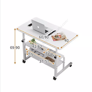 Venta al por Mayor de Mesa Plegable Moderna para Computadora, Mesa Elevadora Ajustable para Computadora Portátil, Escritorio Plegable para Estudio con Estante para Libros - Product Image 5