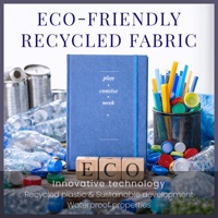Cuaderno de Sublimación A5, Impermeable, Reciclado, con Logotipo Personalizable, Tapa Dura, Suministros de Oficina, Diseño Minimalista, Diario de Tela