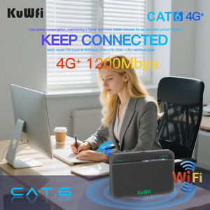 <span class=keywords><strong>Dual</strong></span>-Band KuWFi 4G LTE Roteador <span class=keywords><strong>WiFi</strong></span> Cat6 Portátil <span class=keywords><strong>WiFi</strong></span> Global Suporte <span class=keywords><strong>SIM</strong></span>, para Trabalho Remoto Viagem Backup Internet - Product Image 2
