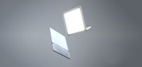 Lampe de luminothérapie LED GQ-L3 Bright Mind, corps carré en ABS, source de lumière à économie d'énergie, alimentation CC, portable, sans UV, lampe SAD