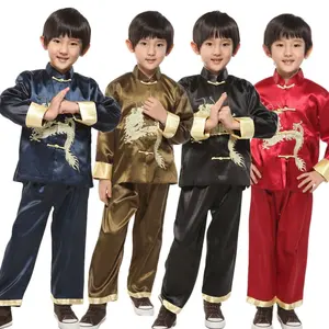 Cosplay Taichi Uniforme di Kungfu Vestito Wushu Vestiti Dei Bambini Del Partito Del Costume Tradizionale Per Bambini Cinese vestito di Linguetta del Costume per I Ragazzi