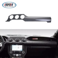 4 pièces de garnitures intérieures en fibre de carbone sèche, autocollants pour tableau de bord, pour Ford Mustang 2015 et plus, kit d'accessoires pour tableau de bord intérieur