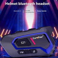 Casque de moto à alimentation directe pour casque d'interphone Bluetooth portée de 1200m prend en charge le microphone parlant simultané à 6 personnes