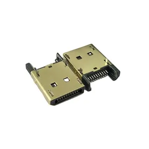 Klem port display 20 Pin pria konektor USB penjepit kualitas tinggi kabel DP pria
