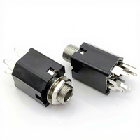 Prise audio carrée verticale PJ-612 6,35 mm 3 broches/5 broches pour haut-parleurs et microphones