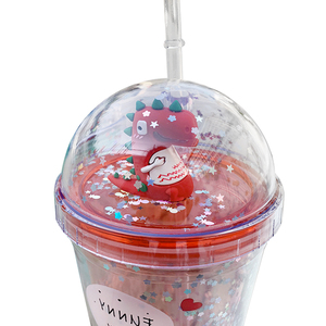 Botella de agua de doble capa a prueba de fugas para niños, botella de paja de plástico de 15 <span class=keywords><strong>oz</strong></span> para escuela, viaje, Picnic, Camping - Product Image 5