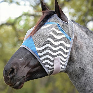 Masque anti-mouches pour chevaux, protège-oreilles, protection contre les insectes, équipement équestre d'extérieur, sangles réglables, ajustement sécurisé, sangles pour gestionnaires d'écuries - Product Image 5